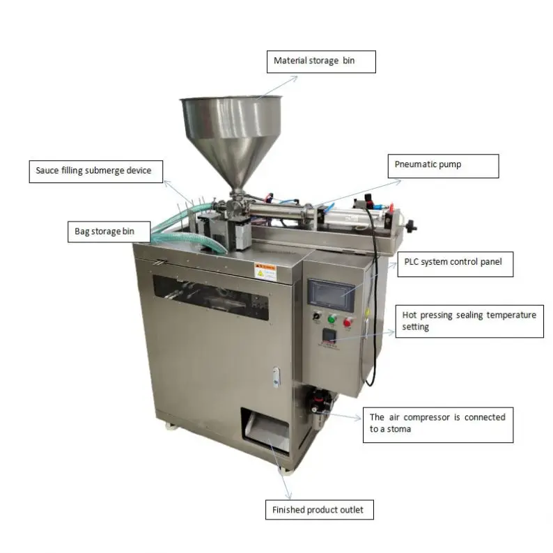 Automatic ketchup juice honey filling packaging beverage liquid snacks paste sachets sealing packaging machines for honey juice