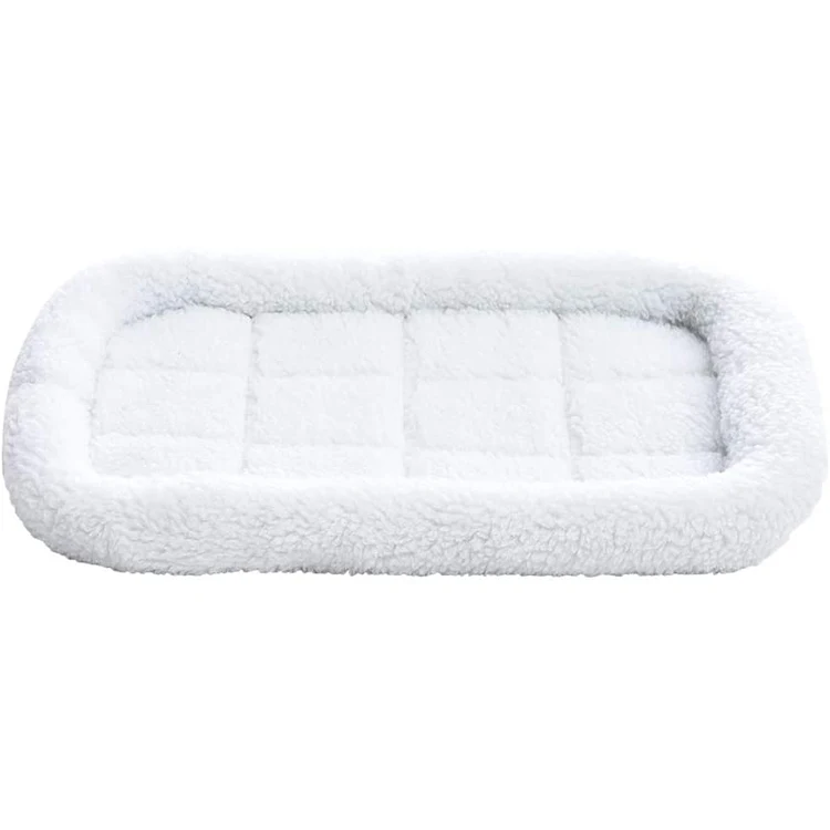 Modern Design Soft Portable Bolster Deluxe Plush Soft Cat  Pet Bed Dog  Mat For Metal Dog Crates Pet House