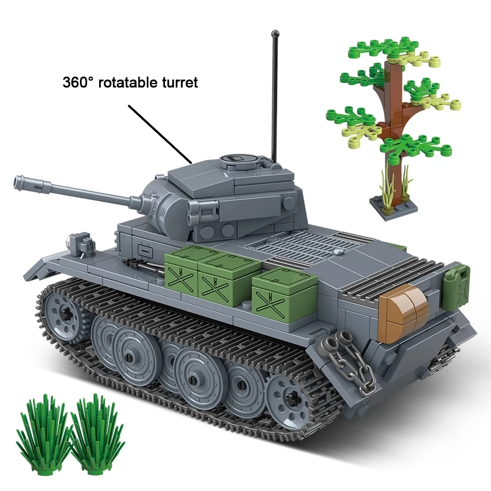 100100 строительные блоки для танка 503 шт. WW2 военные световые немецкие Sd.Kfz.123 VK1303 армейские солдаты городские кубики детские игрушки