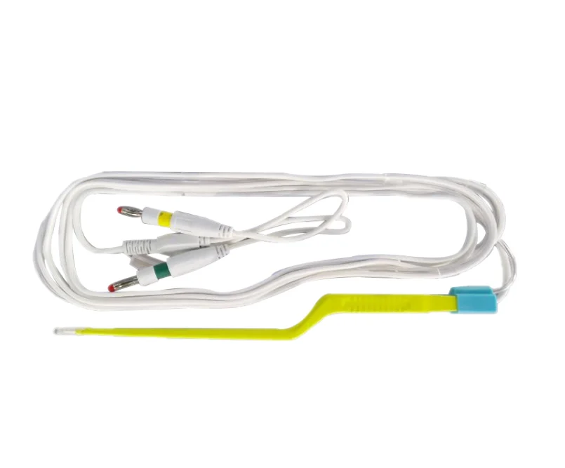 Custom branded bayonet-guided bipolar forceps with non-stick tips Bipolar suction forceps electrosurgical equipment