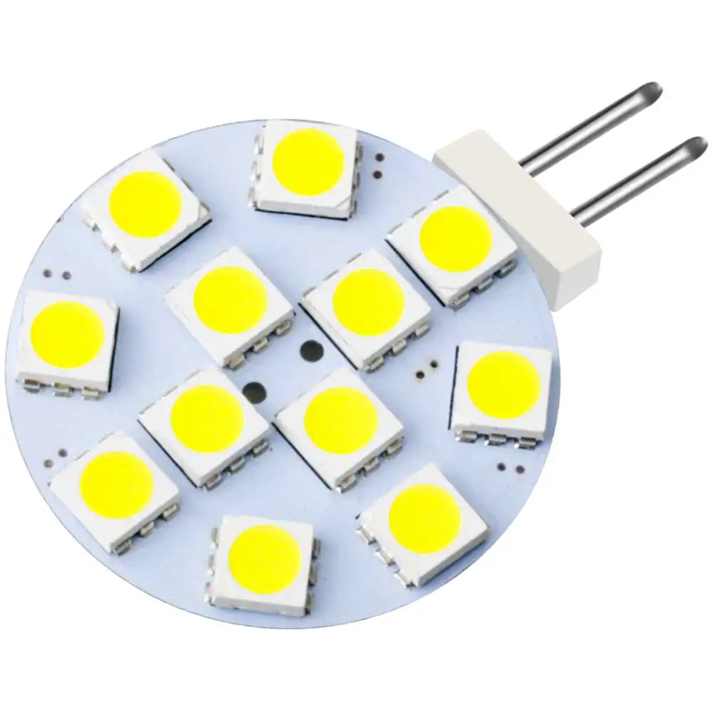 12v G4 Led Bulbs 5050 12smd Side Pin Base Non-dimmable For Cabinet Lighting RV Marine Boat Interior Lights Warm White DJ229