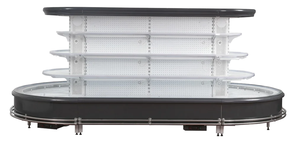 Supermarket refrigerator island fruit vegetable refrigerator display cooler showcase for daily fresh