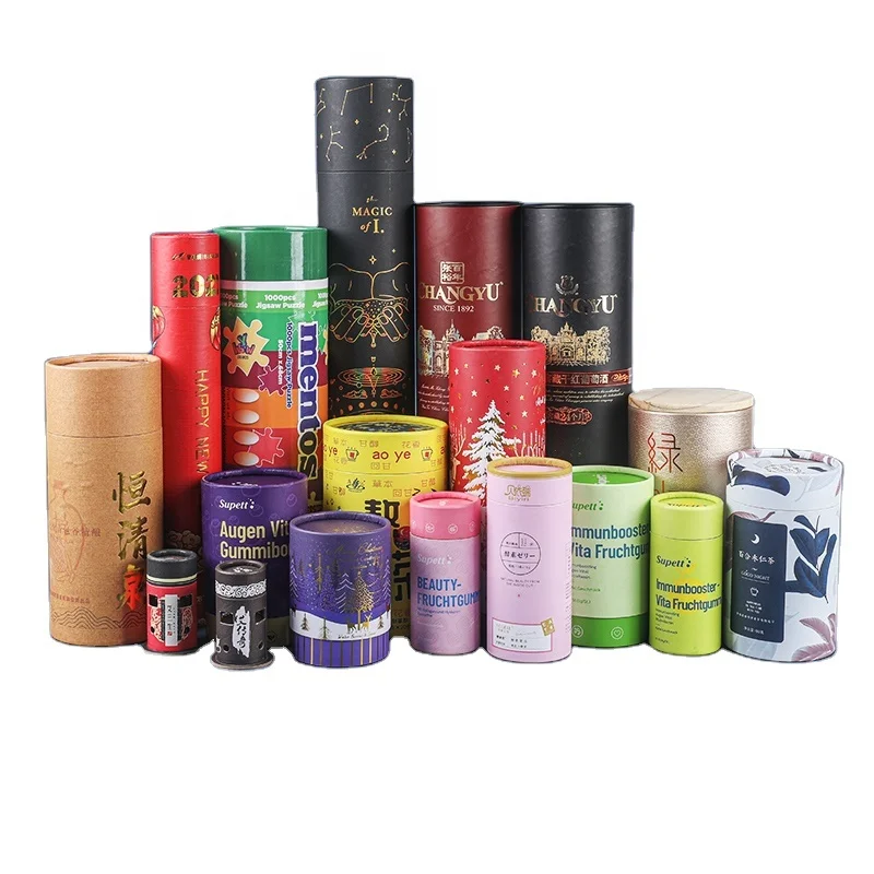 Eco friendly Food Grade Quality Round Packaging Paper Cardboard Tube for protein powder / coffee