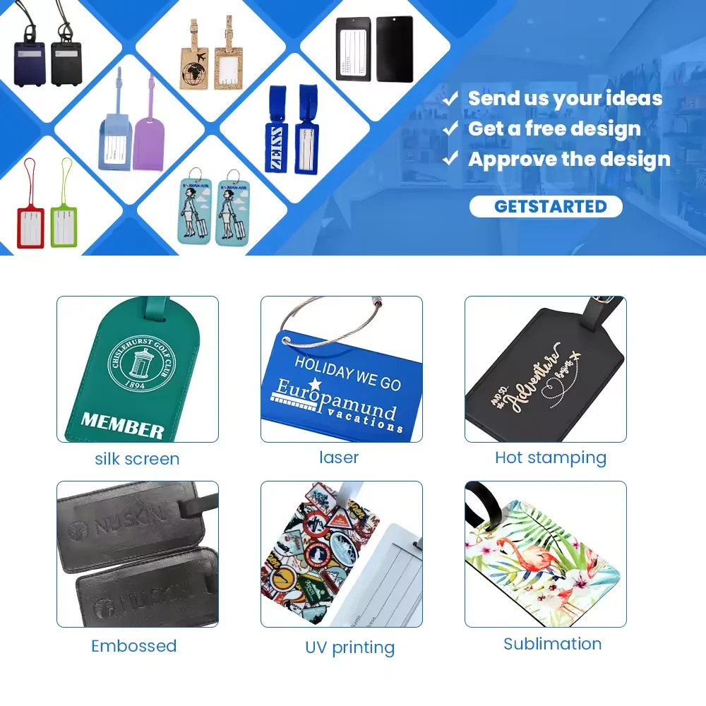 Customized Passport Covers Travel Luggage Tags Set Leather PU Passport Holder and Luggage Tag Travel Agency Gifts for promotion