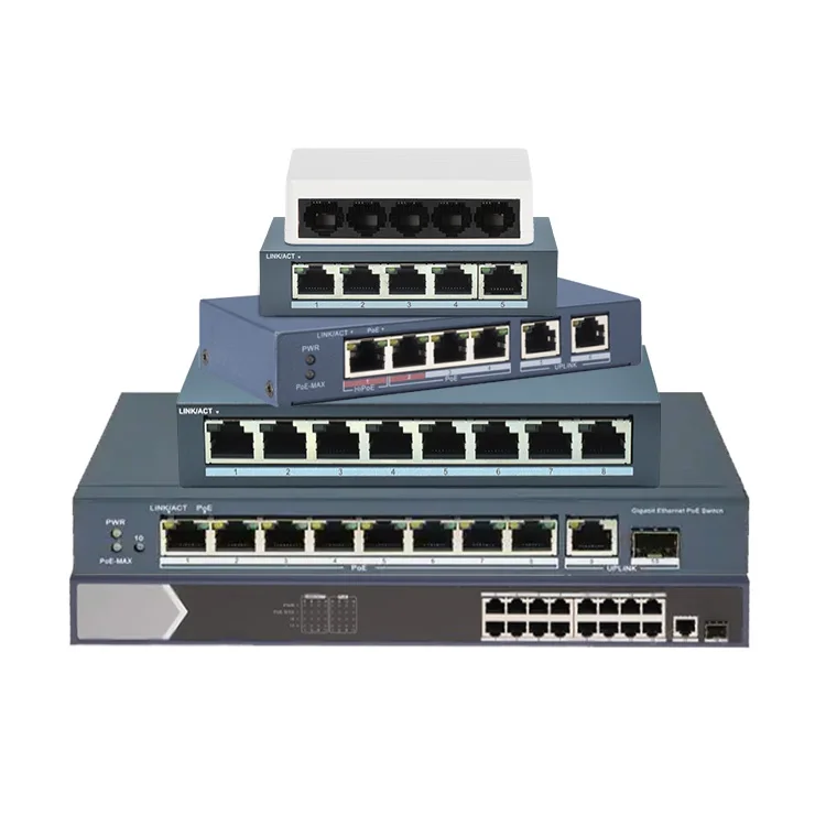 HIKVISON 4 5 6 8 12 16 24 30 48 54 port 10/100M 32 48 Gbps ethernet fiber gigabit PoE Network Switch