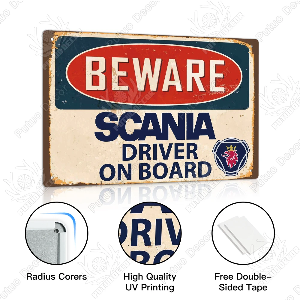 Putuo Decor Wholesale 20x30cm Truck Vintage Metal Tin Signs Man Cave Garage Wall Decor Metal Plaque Sign