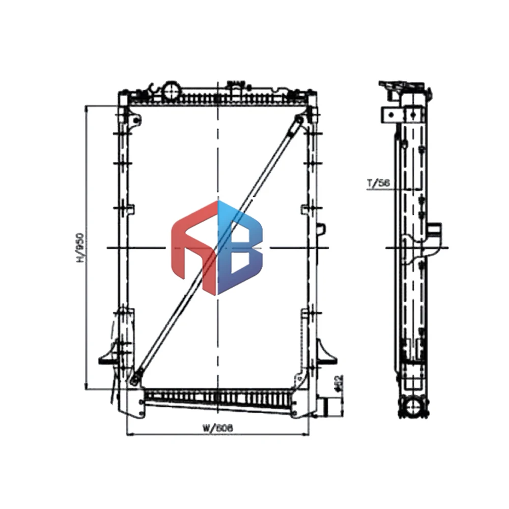 1434917/1627415/1371372/61442A High quality aluminum radiator for 85CF 98 truck engine cooling system radiator manufacturer
