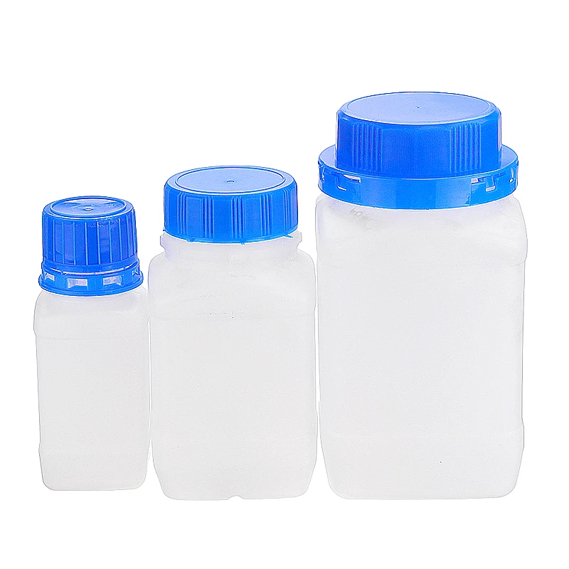Laboratory disposables 250ml 500ml 1000ml plastic reagent bottle with blue screw cap