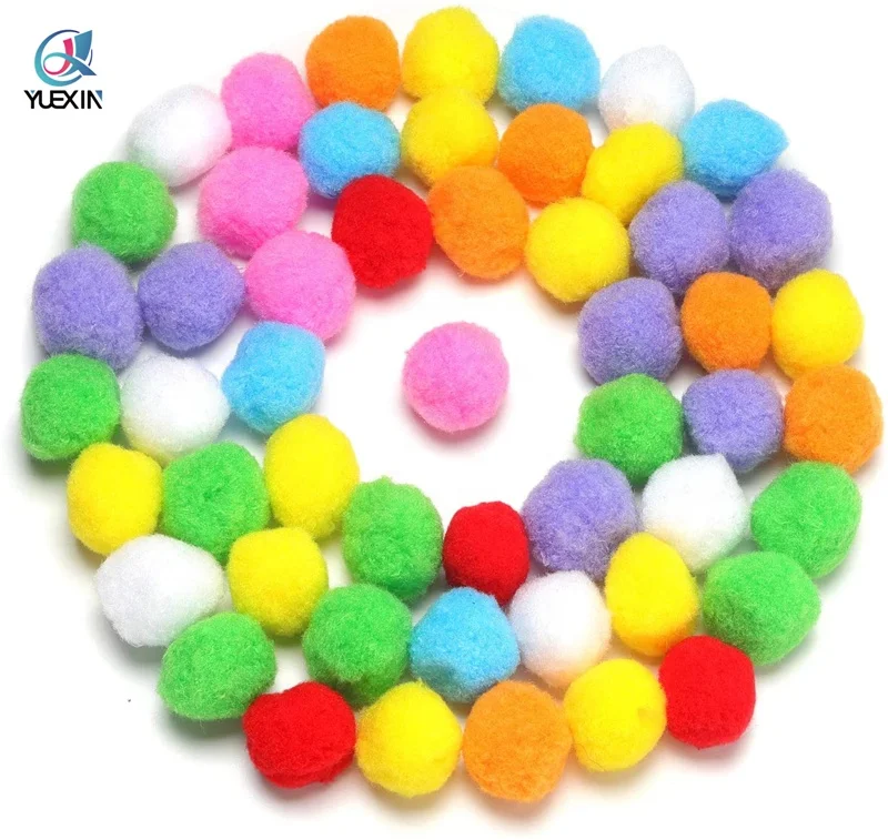 Custom 2cm/3cm Colorful Diy NaturalBall Felt Garland Pom Pom Balls For Home Christmas Tree Decoration
