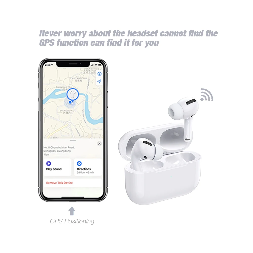 Новые беспроводные наушники с микрофоном GPS Air Pro 3 наушники-вкладыши TWS Bluetooth стерео вкладыши гарнитура зарядным футляром спортивные водонепроницаемые