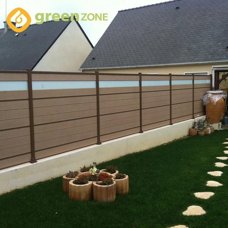 Wooden fence panels steel railing designs for balcony wpc fence