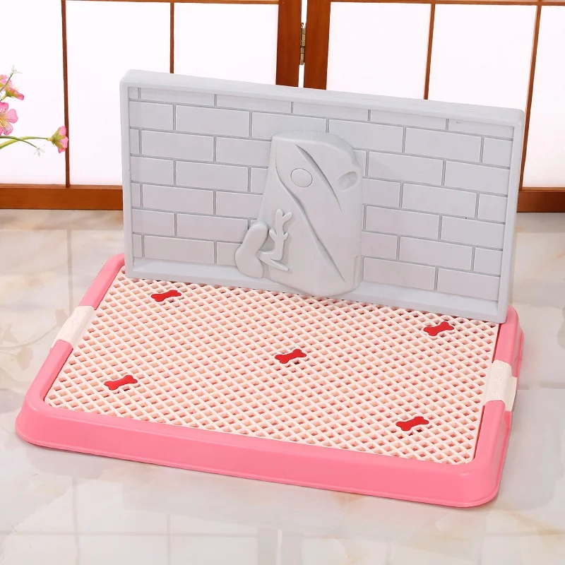 
Hot Sale Puppy Dog Training Pet Toilet Pee Pads Tray Dog Toilet Sheet With Plastic Wall 