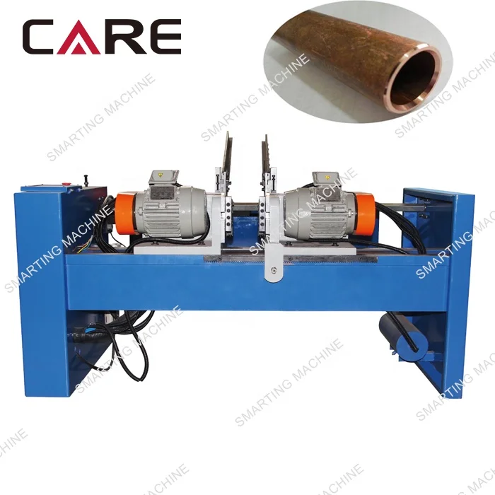 Лидер продаж, высокоскоростная машина для снятия фаски с двойной головкой и твердым стержнем для удаления заусенцев на концевой трубе