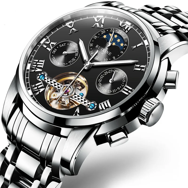 Factory Customized Top Brand Luxury 316L Stainless Steel Luxury Automatic Winding Mechanical Diving watch men