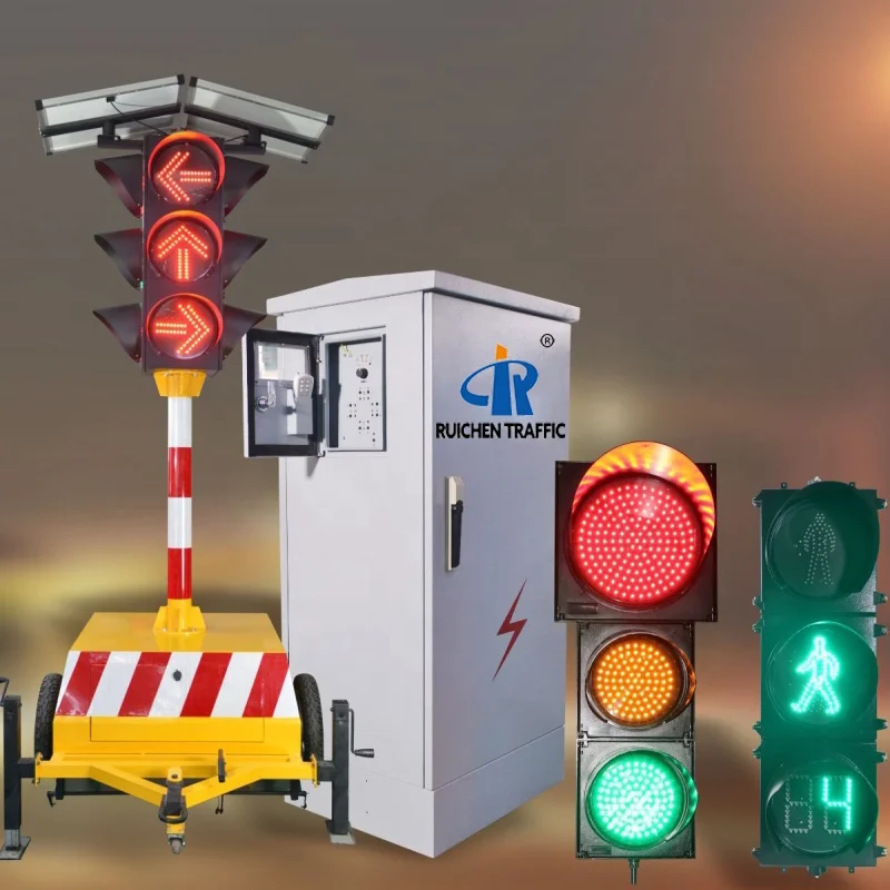 Screen Street Round Red and Green Changing Device Portable Solar  Railway  Xsle 120mm  for Kids Traffic signal Lights Led