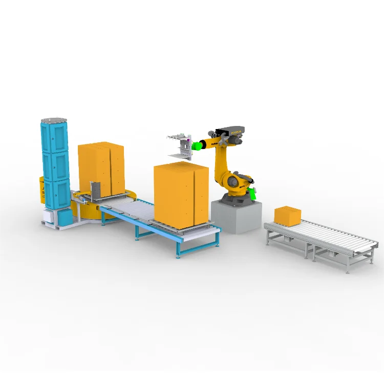 Automatic Robot Packing Palletizing Robot Working Stacking Robot Application System