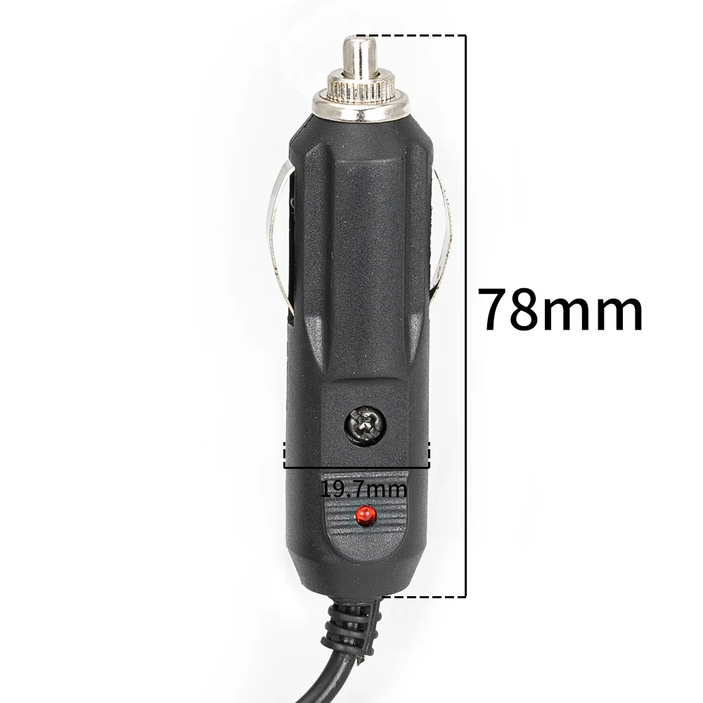 Automobile 12V Cigarette Lighter Blank Plug Switch Lighter Power Adapter Male Lighter Outlet With 5.5mm 2.1mm Female DC Jack