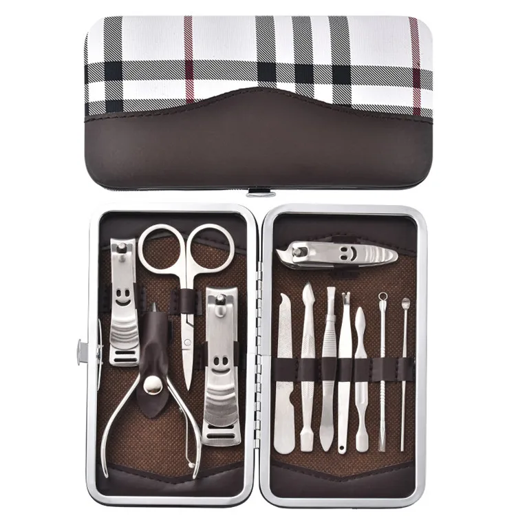 WELLFLYER MS-008-0 New Design 12 PCS Manicure Kit Manicure Set Professional Manicure Tools Set for Man and Woman