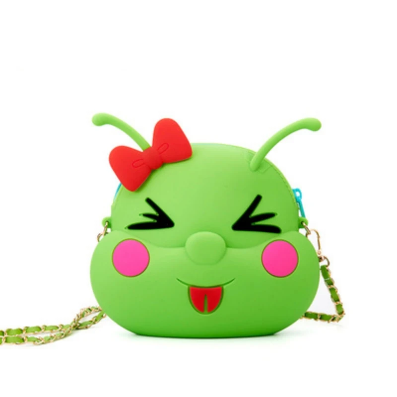 Cartoon Zipper Lady Big Storage Bag Caterpillar Shape Coin Purse Customize