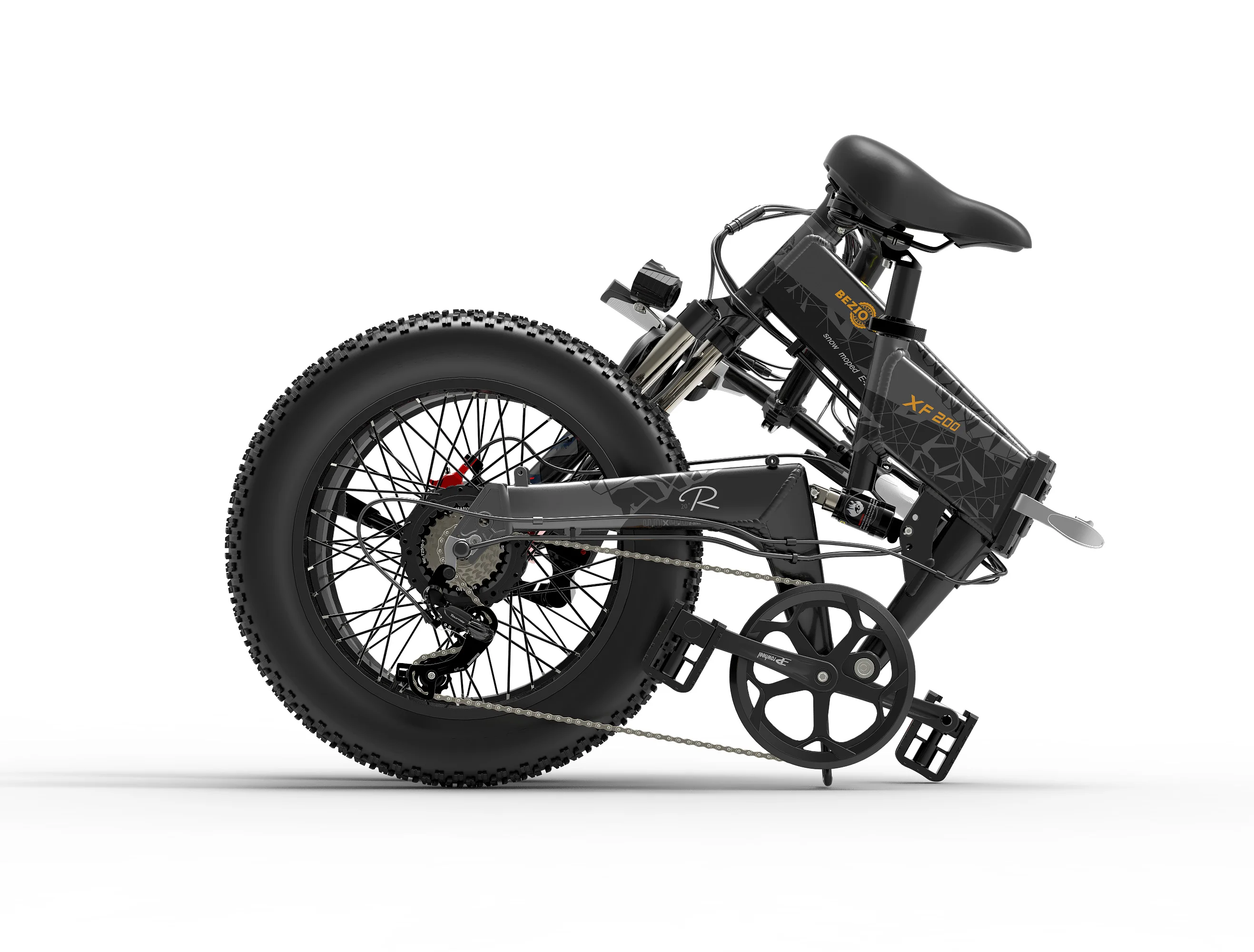 Drop shipping 2 day delivery BEZIOR XF200 brushless motor 1000w bicycle stealth bomber folding ebike fat tire kids electric bike