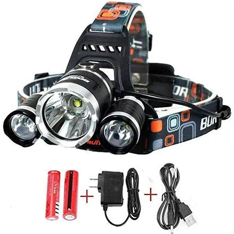 Hot selling portable aluminum alloy T6 LED headlight waterproof USB charging variable focus four mode LED headlight