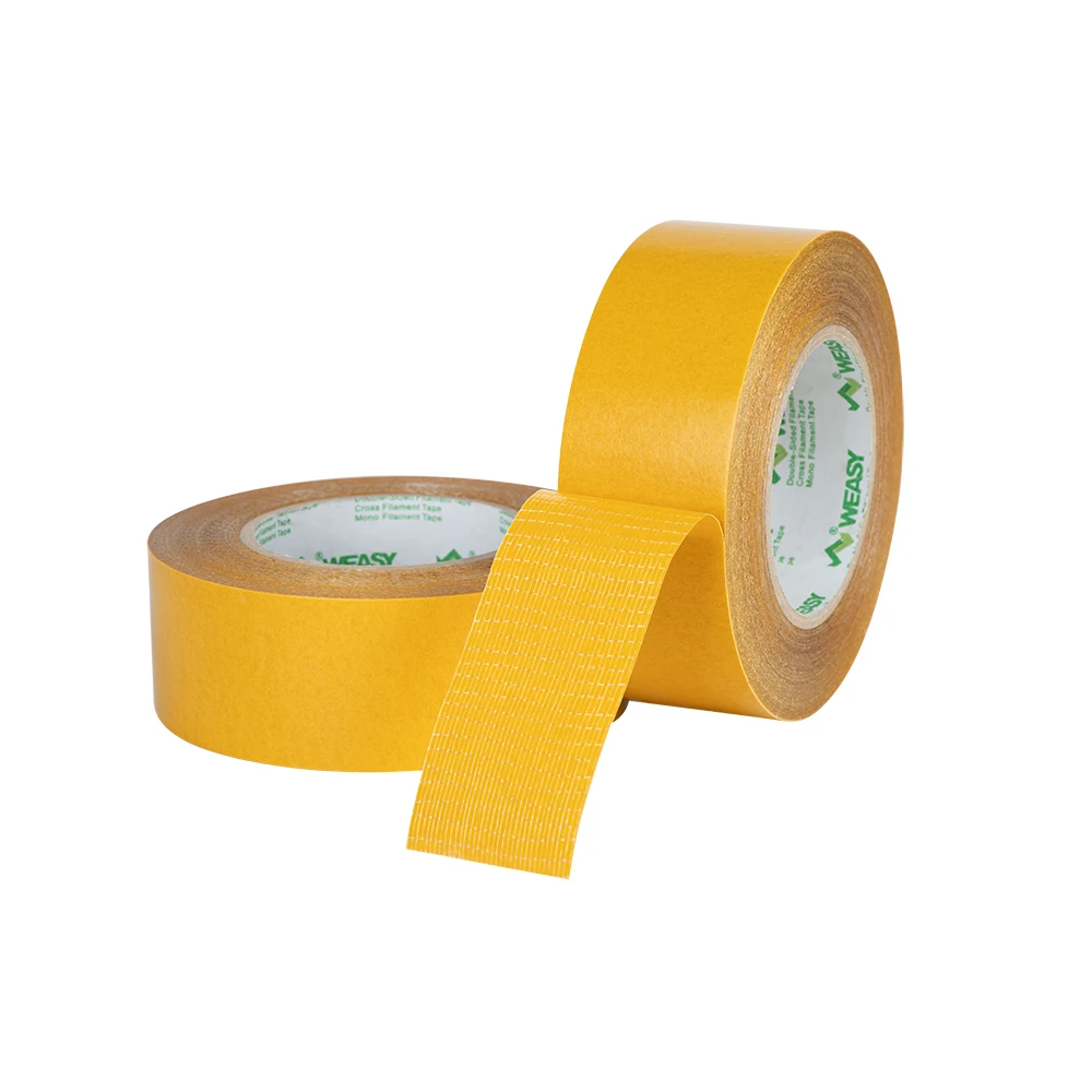 Mesh Glass Fiber Reinforced Packing Tape #071M Polyester Filament Reinforced Tape Cross Filament Tape For Sealing strips to Door