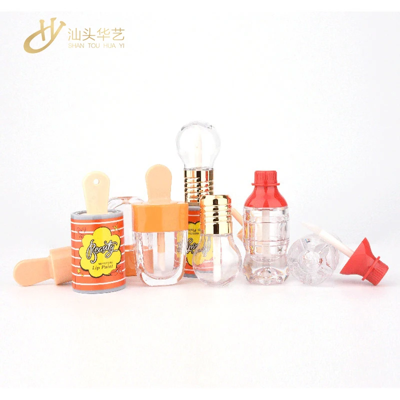 
Fashional Designs Cheap Square Empty Plastic Lip Gloss Tube Pink Color 