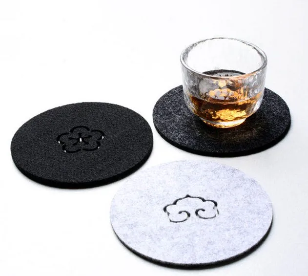Factory direct sales Custom colors available Plate liner One hundred percent polyester Round Felt Coaster