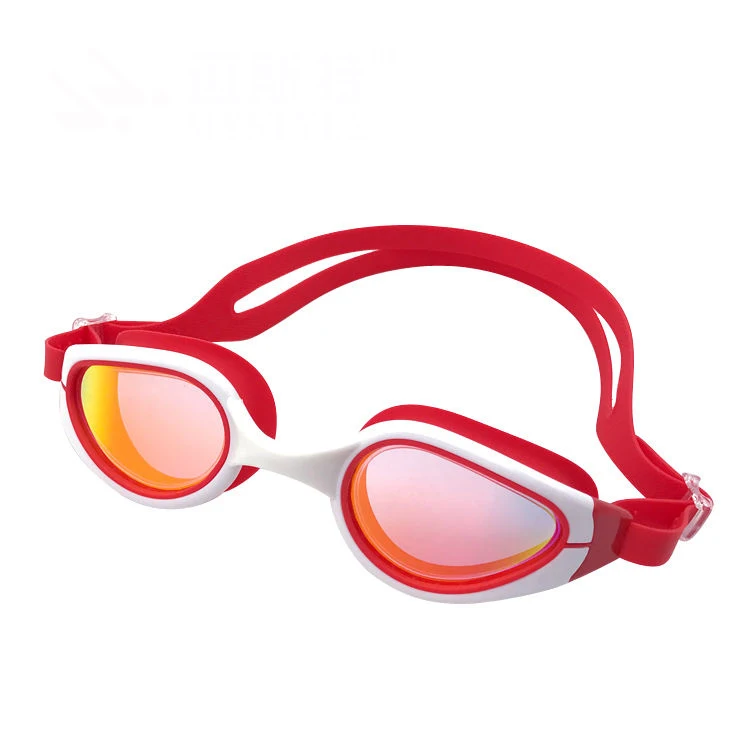 Custom Logo Silicone Strap Swimming Pool Gear Best Waterproof Competition Swim Goggles