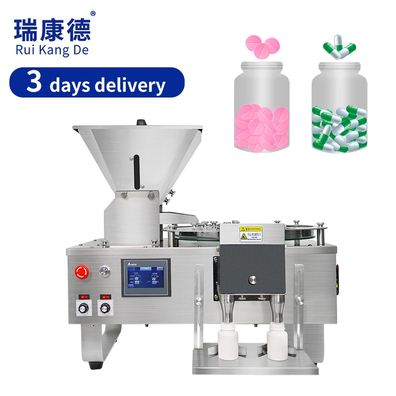 Medicine Automated Conveying Track Small Size Softgel Counter Right Gelatin Capsule And Tablet Filler Bottling Counting Machine