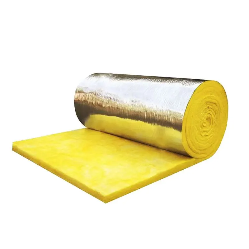 Foil Fibre Centrifugal Glass Wool Needle Mat High Density Greenhouse Insulation Wool Roll Mat