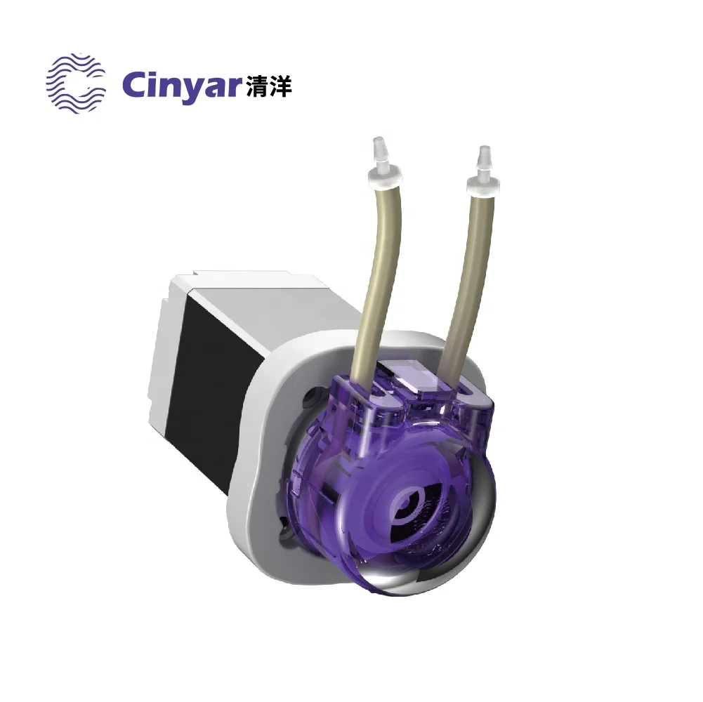 Cinyar AQB 12V 24V Stepper Motor Small Water Pump Mini Self-priming Pump STP Micro Peristaltic Pump for Medical Liquid Transfer