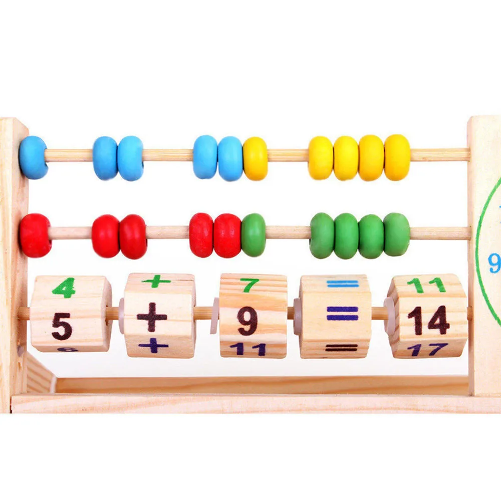 
Wholesale montessori arithmetic wooden alphabet abacus learning math with clock educational wooden abacus beads toys for kids 
