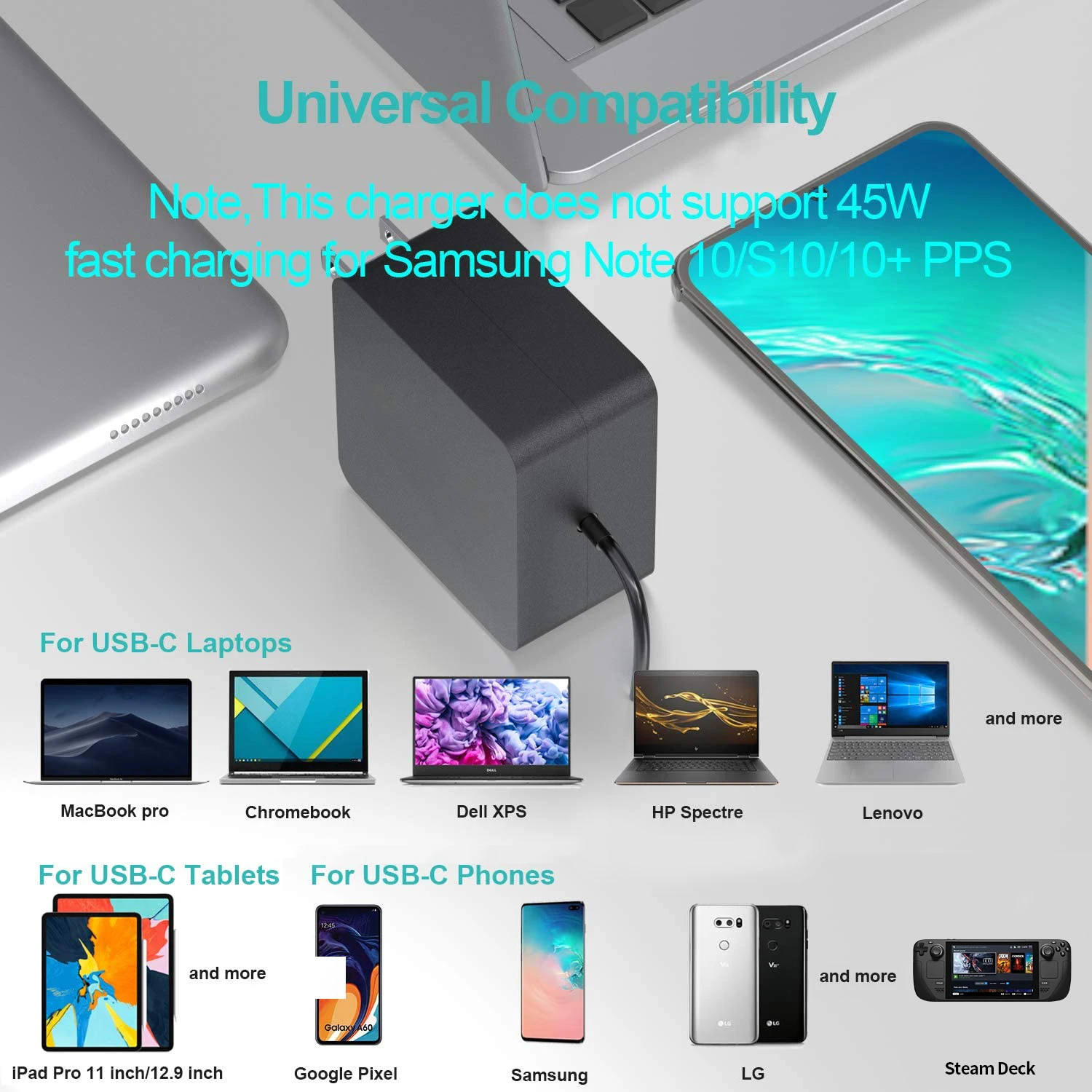 Aolion  PD Fast Charging USB C Travel Charger for Steam Deck Switch