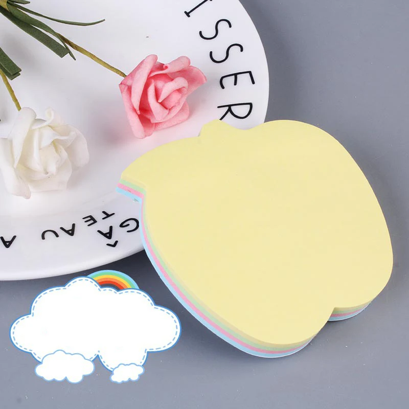 Cute Creative Shape Color Paper N Times Stickers 100 Pages Easy Tear Wall Memo Pad Stickers Sticky Notes