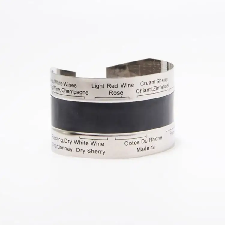 Temperature Sensor Bracelet LCD Display Instant Readout Digital Wine Bottle Thermometer For Wine Champagne Whisky