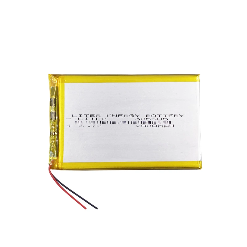 3.7V 385585 Polymer Lithium Li Ion Rechargeable 2800mAh Battery Durable For Tablet Pc Power Bank E-book