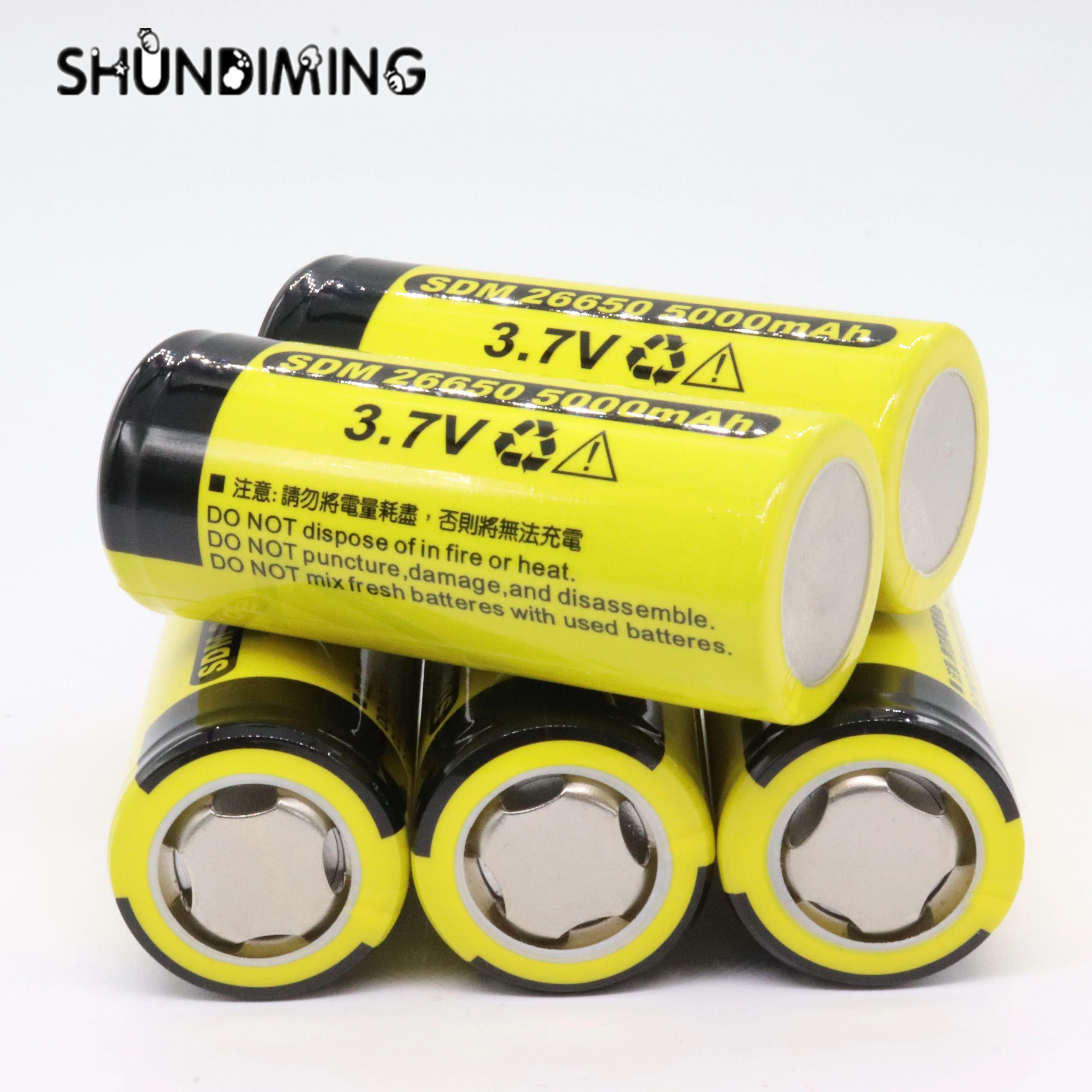 SDM Battery high rate high discharge 5C 25A Rechargeable Lithium battery 3.7v 5000mah 26650 li ion battery