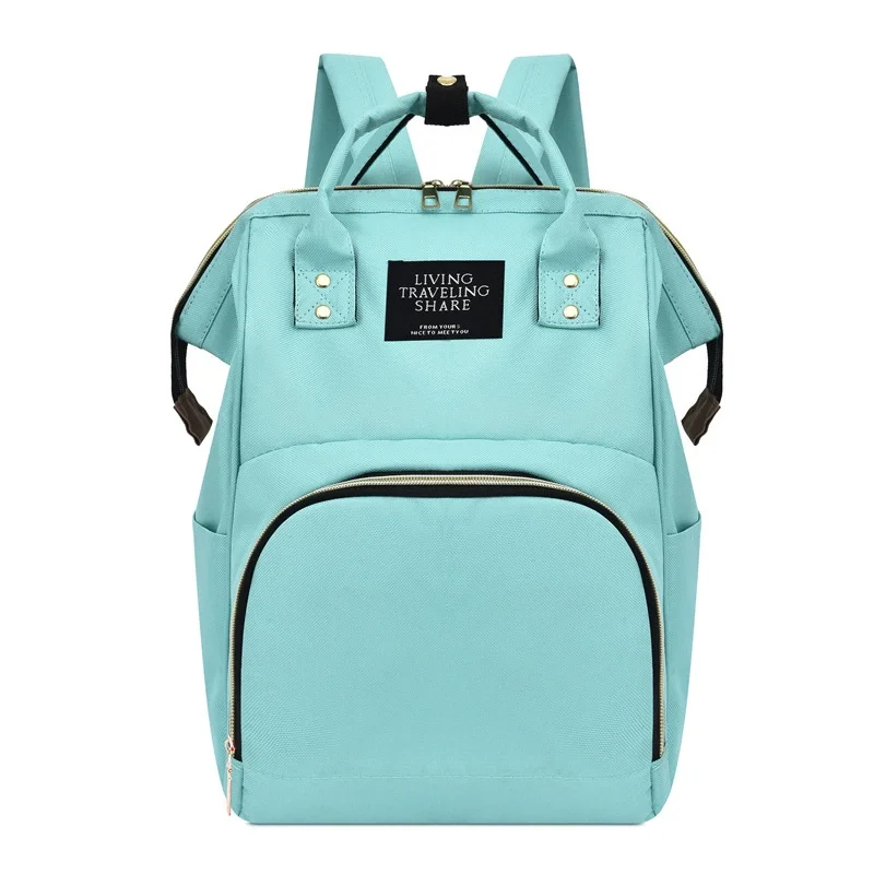 Manufacturer Spot Mommy Bag Multifunctional Double Shoulder Maternity Bag Fashion Nylon Zipper Waterproof Diaper Bag