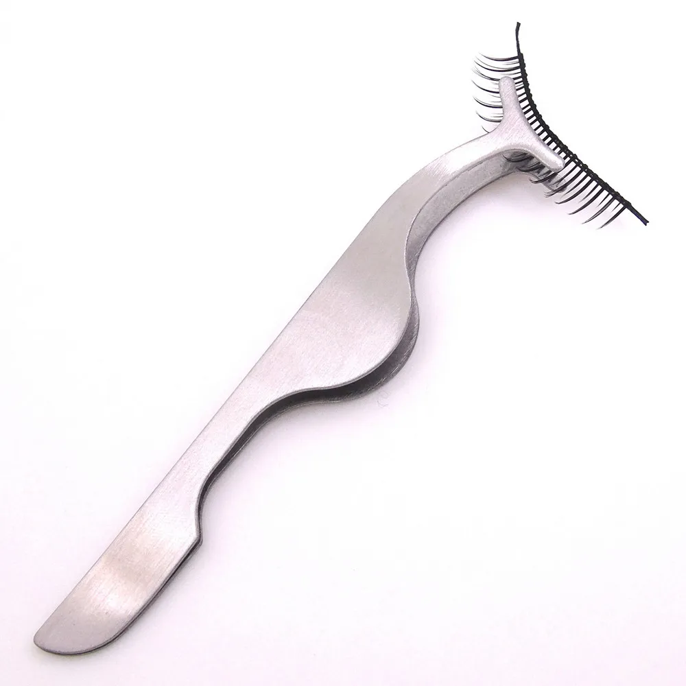 False Eyelash Tweezers Fake Eye Lash Applicator Eyelash Extension Curler Nipper Auxiliary Clip Clamp Makeup Forceps Tools