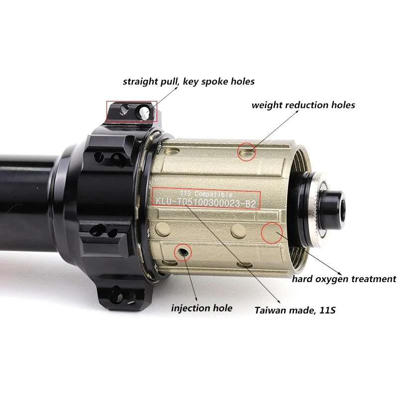 Novatec AS511SB FS522SB-11S Straight Pull 20 24H Road Bike Alloy Hubs