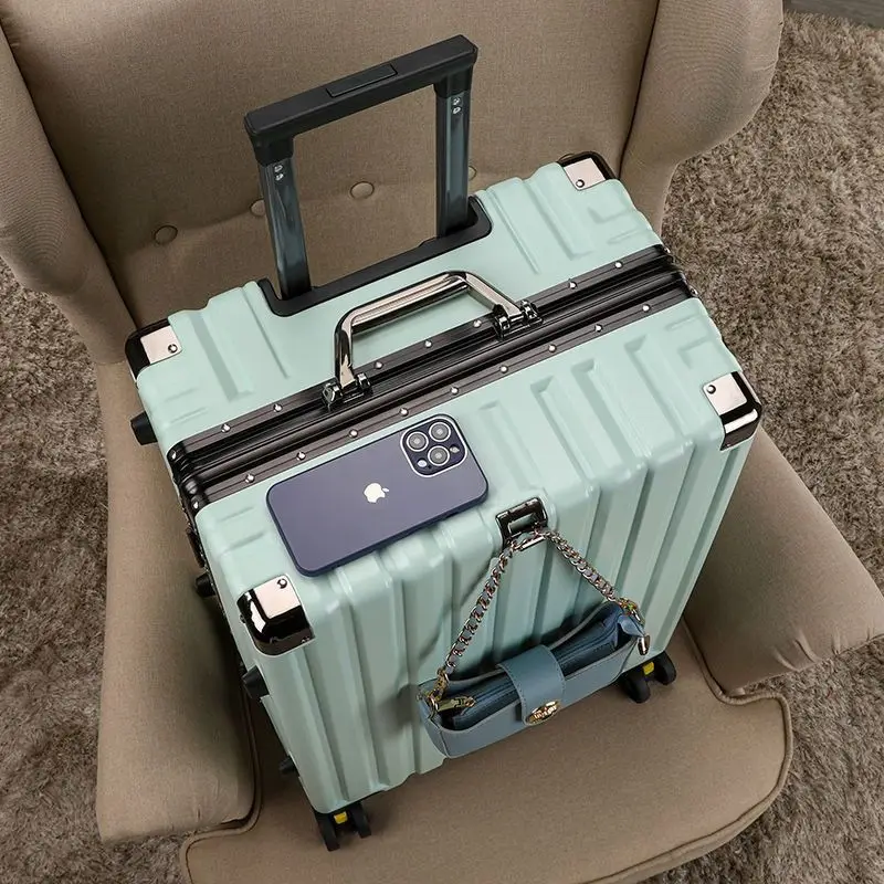Large Capacity PC Rolling Luggage Trolley Case Men Women Business Fashion Big Solid Student School Storage Travel Suitcase Trunk