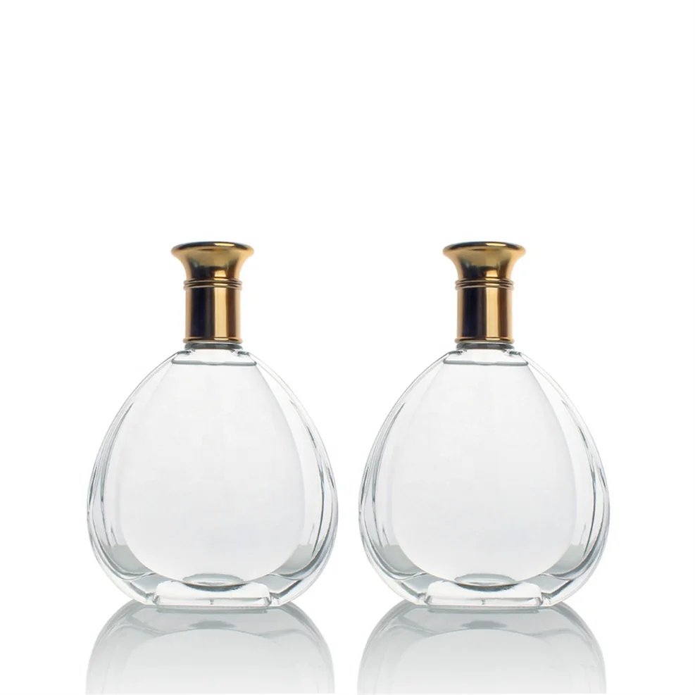 70cl fancy personalized liquor whisky Rum wide mouth gin vodka alcohol Cognac XO glass brandy bottle with cork