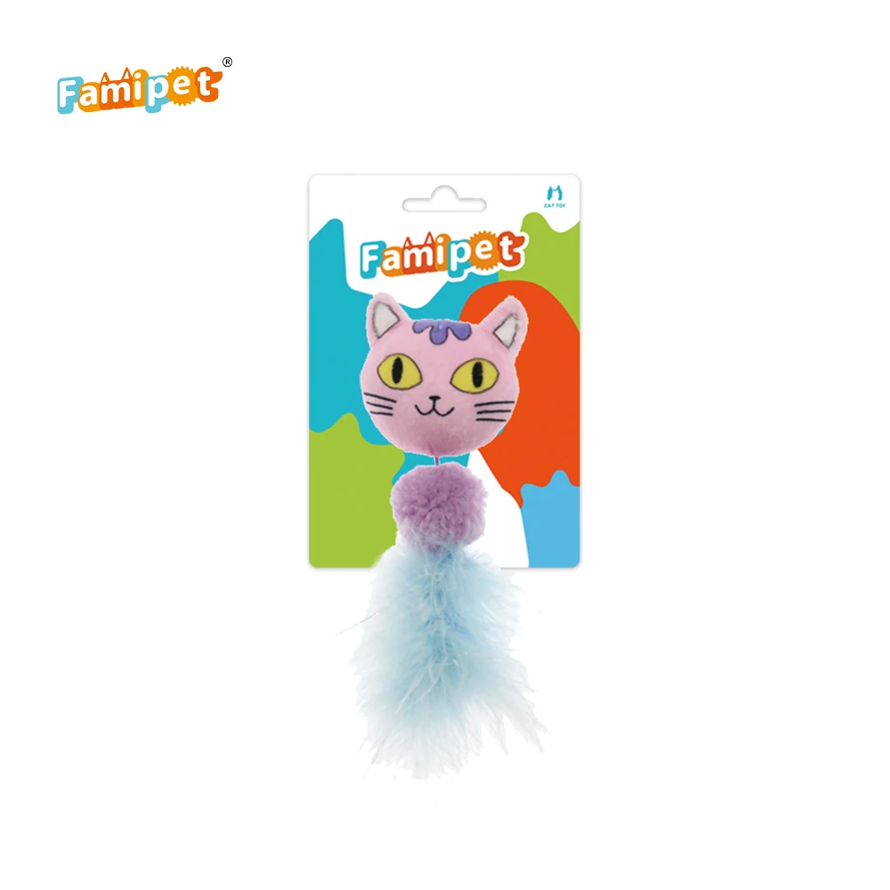  Cat Toys Set Factory Direct Price Design 3 Color Teasing Heads