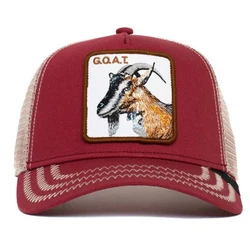 Wholesale Personalized Custom Logo Animal Cartoon Mesh Embroidered Trucker Hat Cap