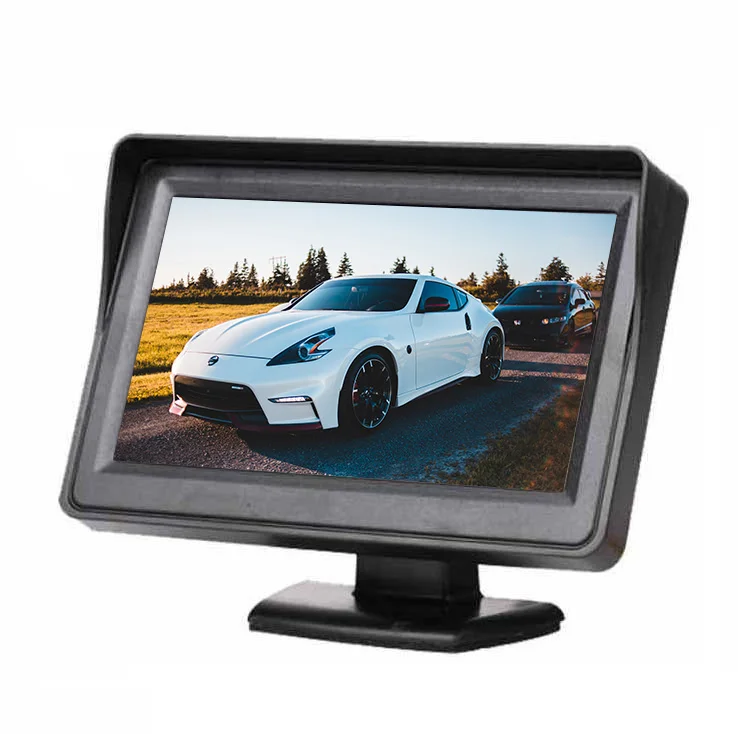 4.3 inch car monitor 480x272 TFT LCD Screen 2 ch AV Input Car Rearview Mirror LCD monitor car