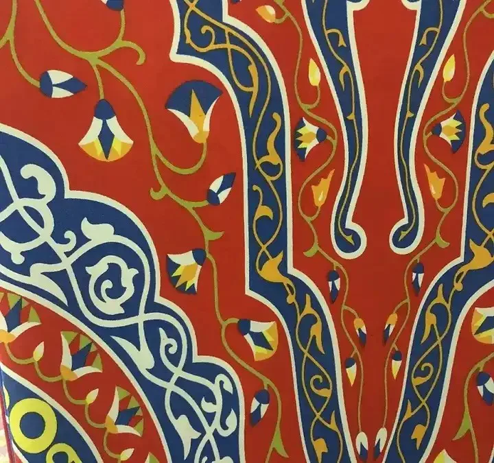 Various Styles 100% Polyester Knitted Mattress Red Print Bed Sheet Roll Fabric