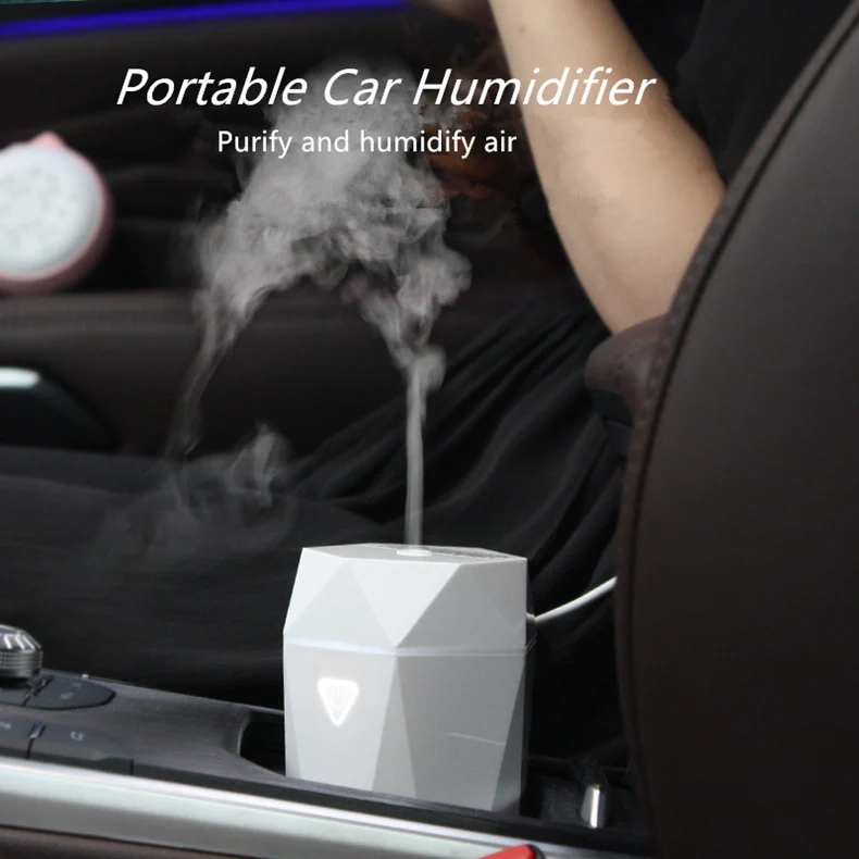
Diamond Shape Gift Car Portable Mini Usb Car Essential Oil Aroma Diffuser 