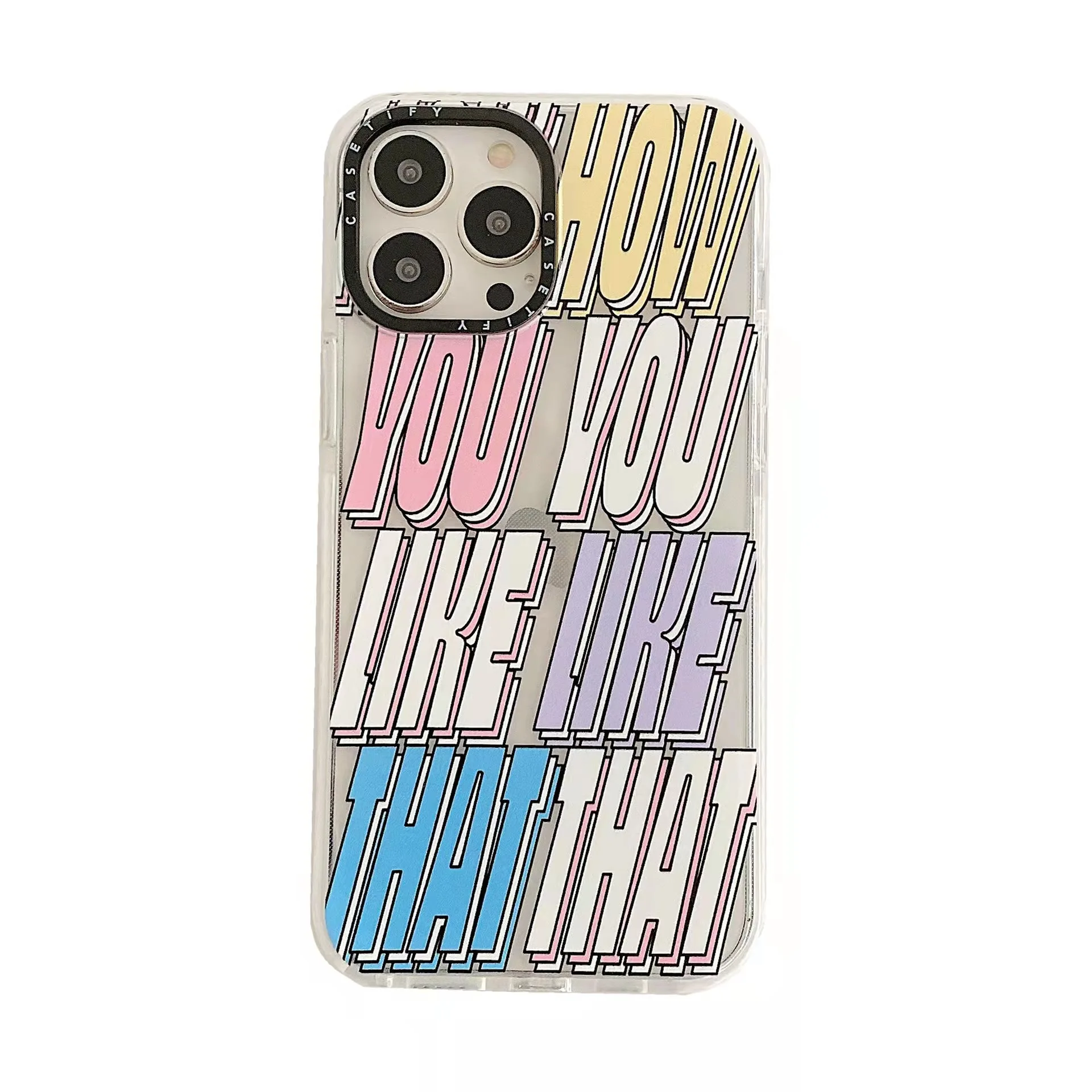 Graffiti Creative Color Letter Shockproof Phone Case for iphone13 12Pro max 7/8plus XR