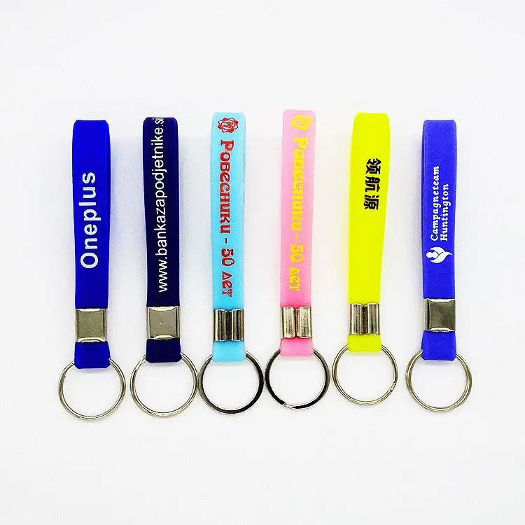 
Wholesale good quality silicone rubber keychain Key holder wristbands 